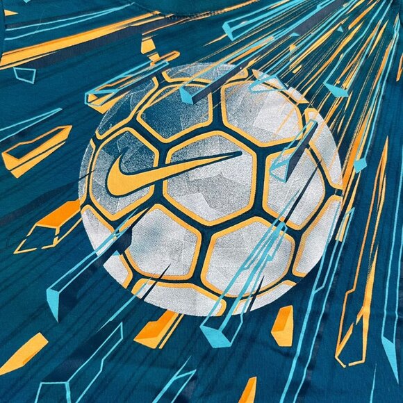 Nike 3T Teal Soccer Ball Shirt - Picture 3 of 4